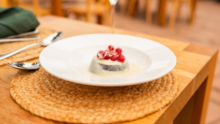 Dessert on table at Mediterranean Biome Christmas Lunch