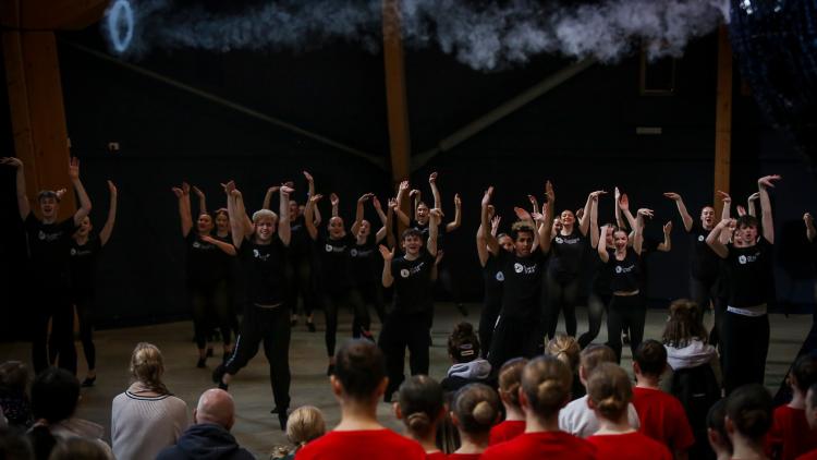 Group of dancers performing in the Core